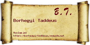 Borhegyi Taddeus névjegykártya